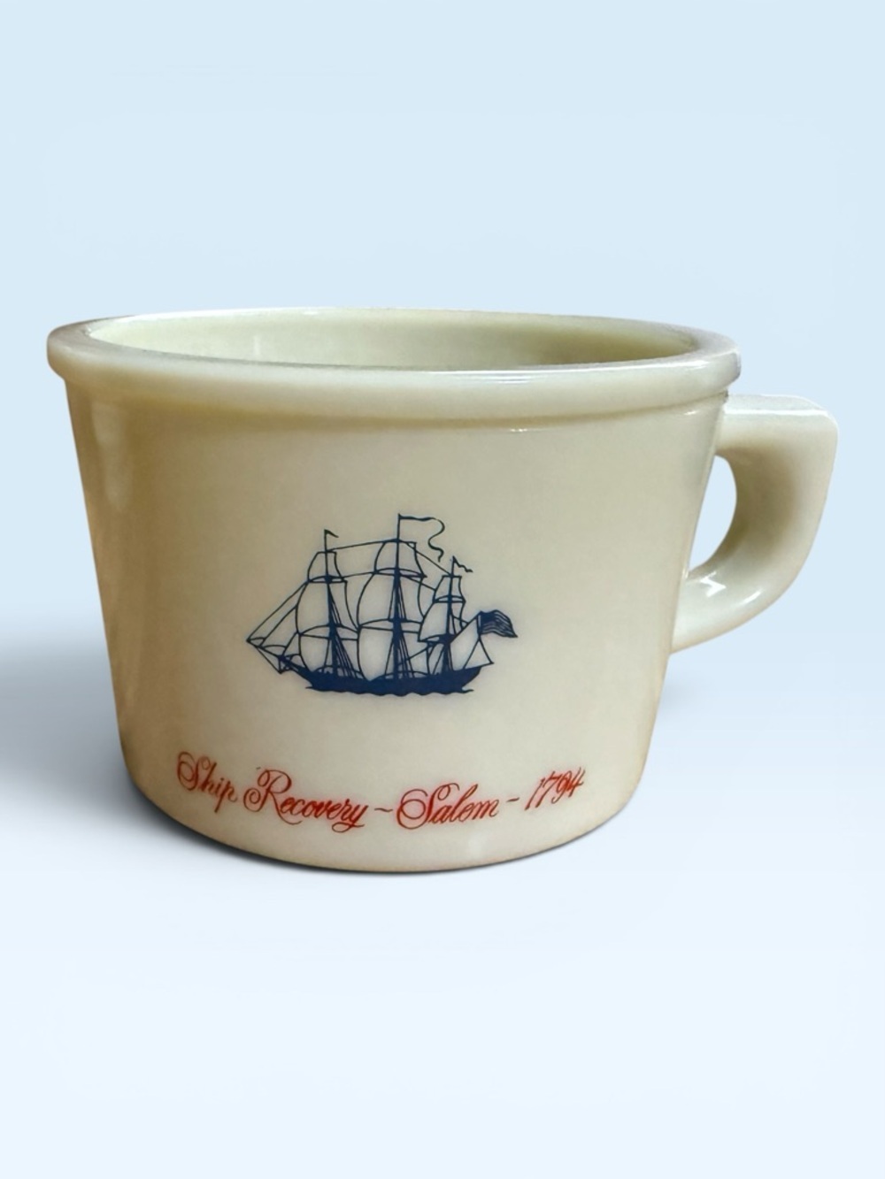 Vintage Shulton Old Spice Shaving Mug Made Of White Milk Glass